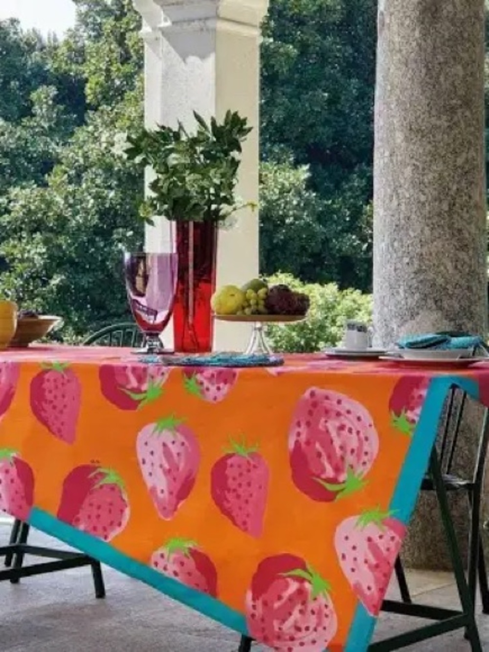 NEW! Ken Scott Fragoloni Strawberry Tablecloth 4 Placemats Italy